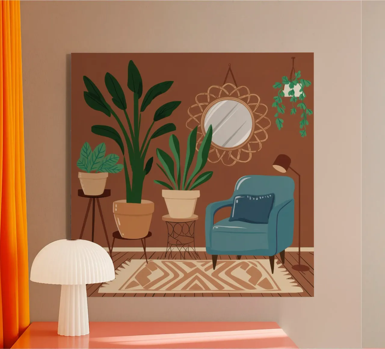 Poltrona specchio blu plexiglass da Hollow Years