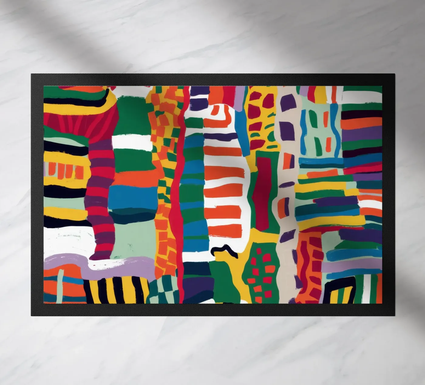 Chromatic Totem Pattern doormat by Arcane Lines