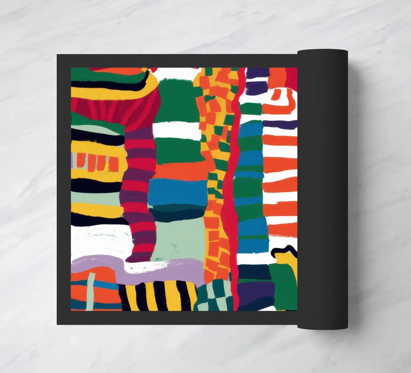 Chromatic Totem Pattern doormat by Arcane Lines