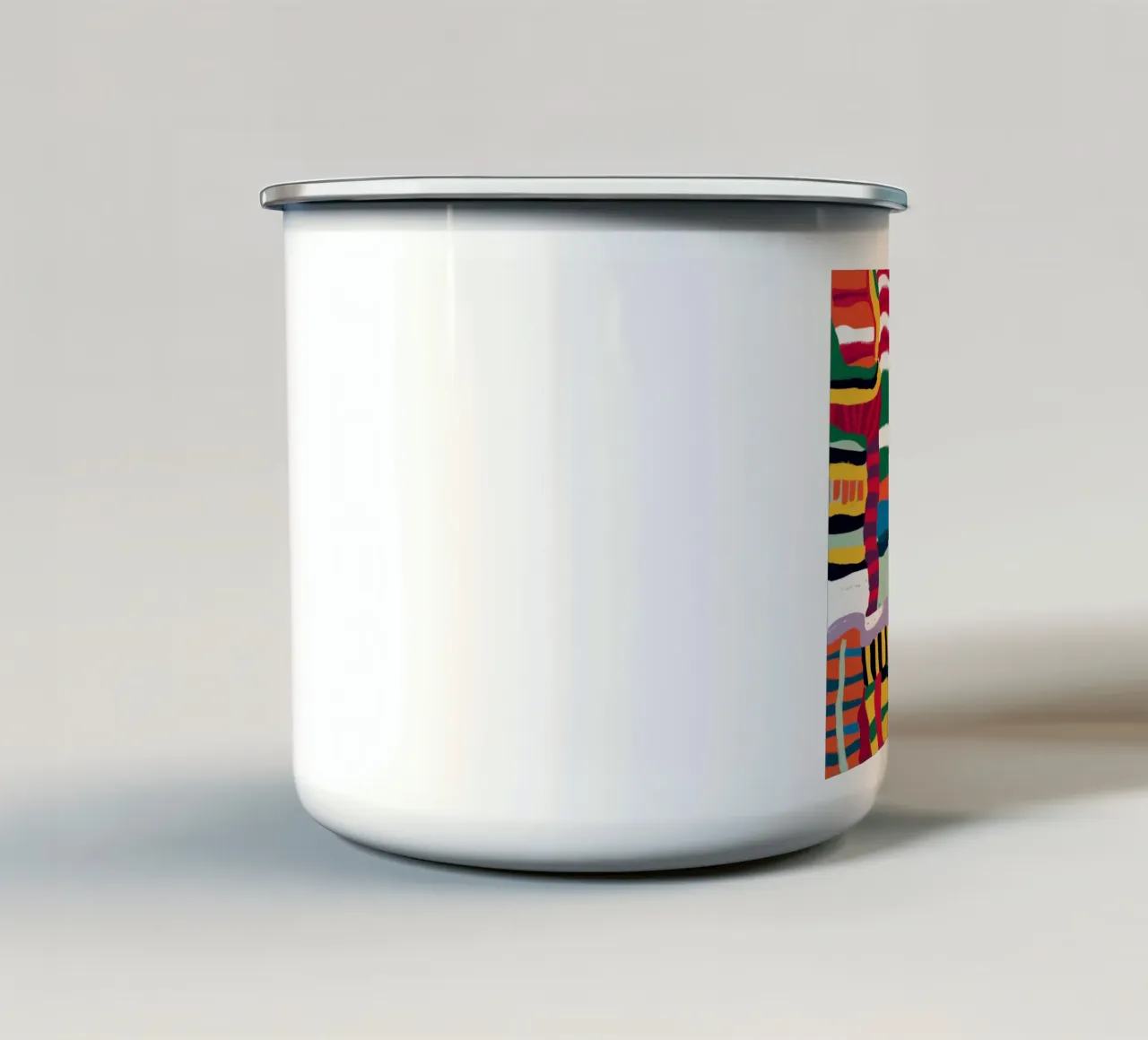Modello di totem cromatico tazza in smalto da Arcane Lines
