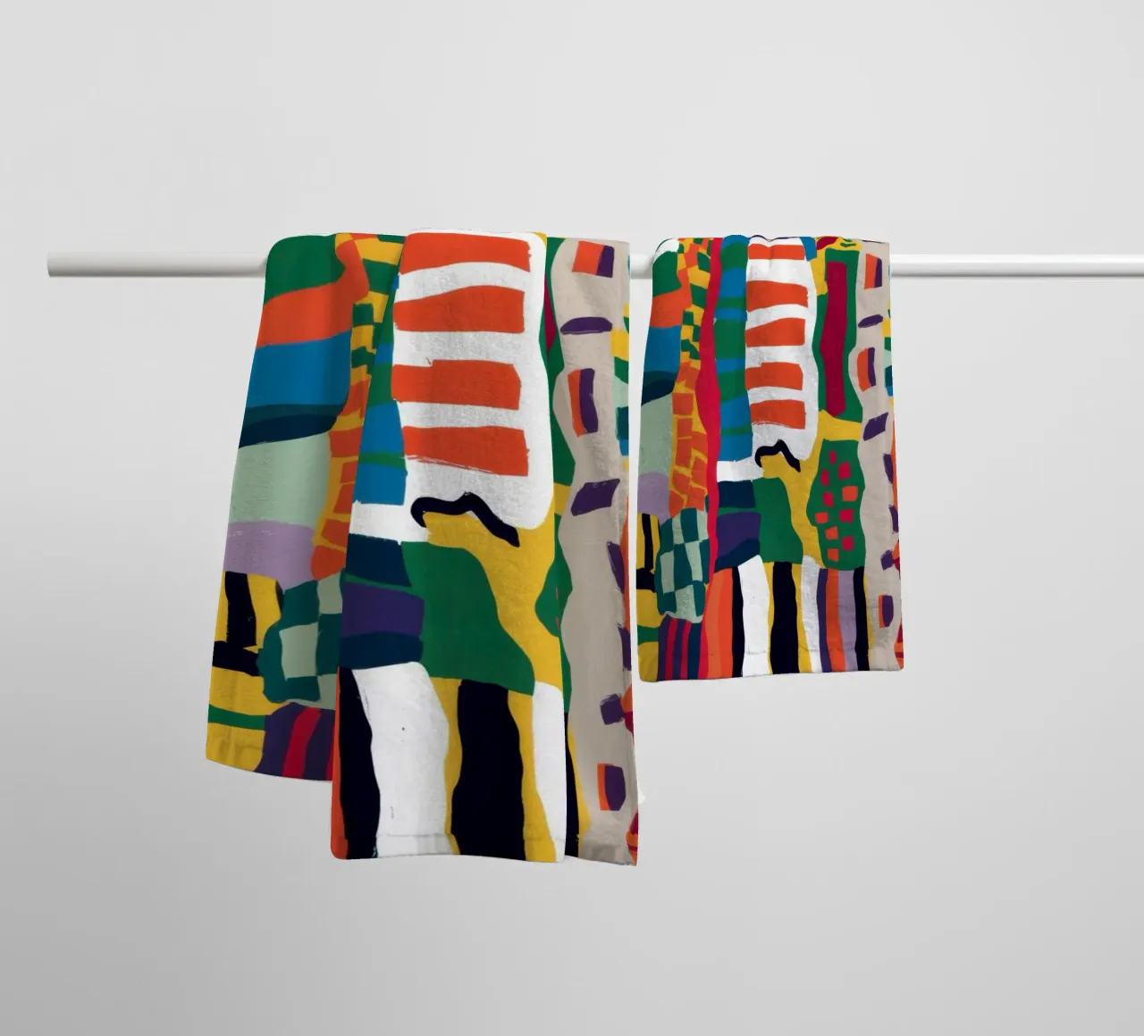 Chromatic Totem Pattern towel by Arcane Lines