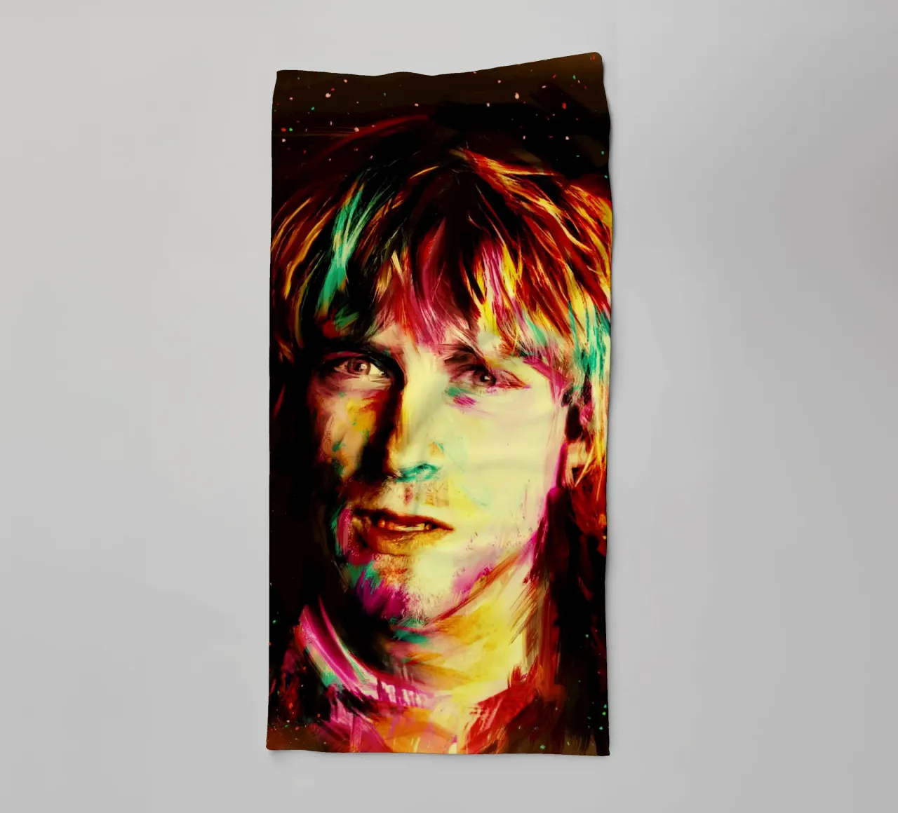 Kurt Cobain art towel by Lembayung art