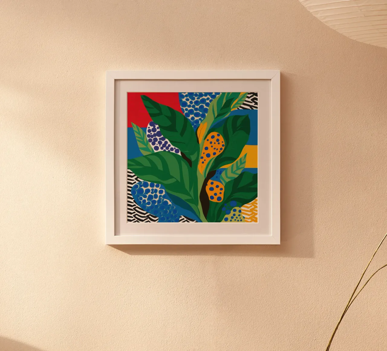 Cadenza delle foglie di agrumi poster con telaio in plastica da Arcane Lines