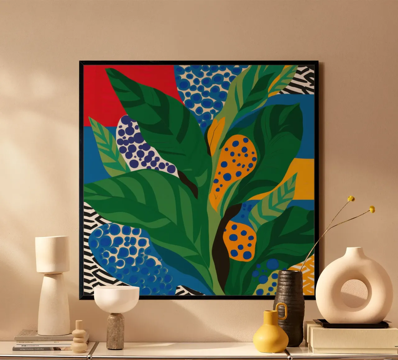 Cadenza delle foglie di agrumi poster con telaio in plastica da Arcane Lines