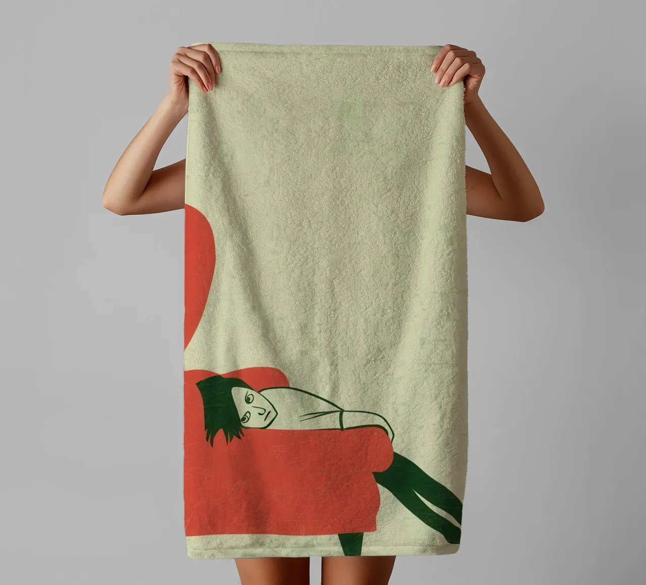 Poltrona Crimson Nap asciugamano da bagno da Mossy Pigment