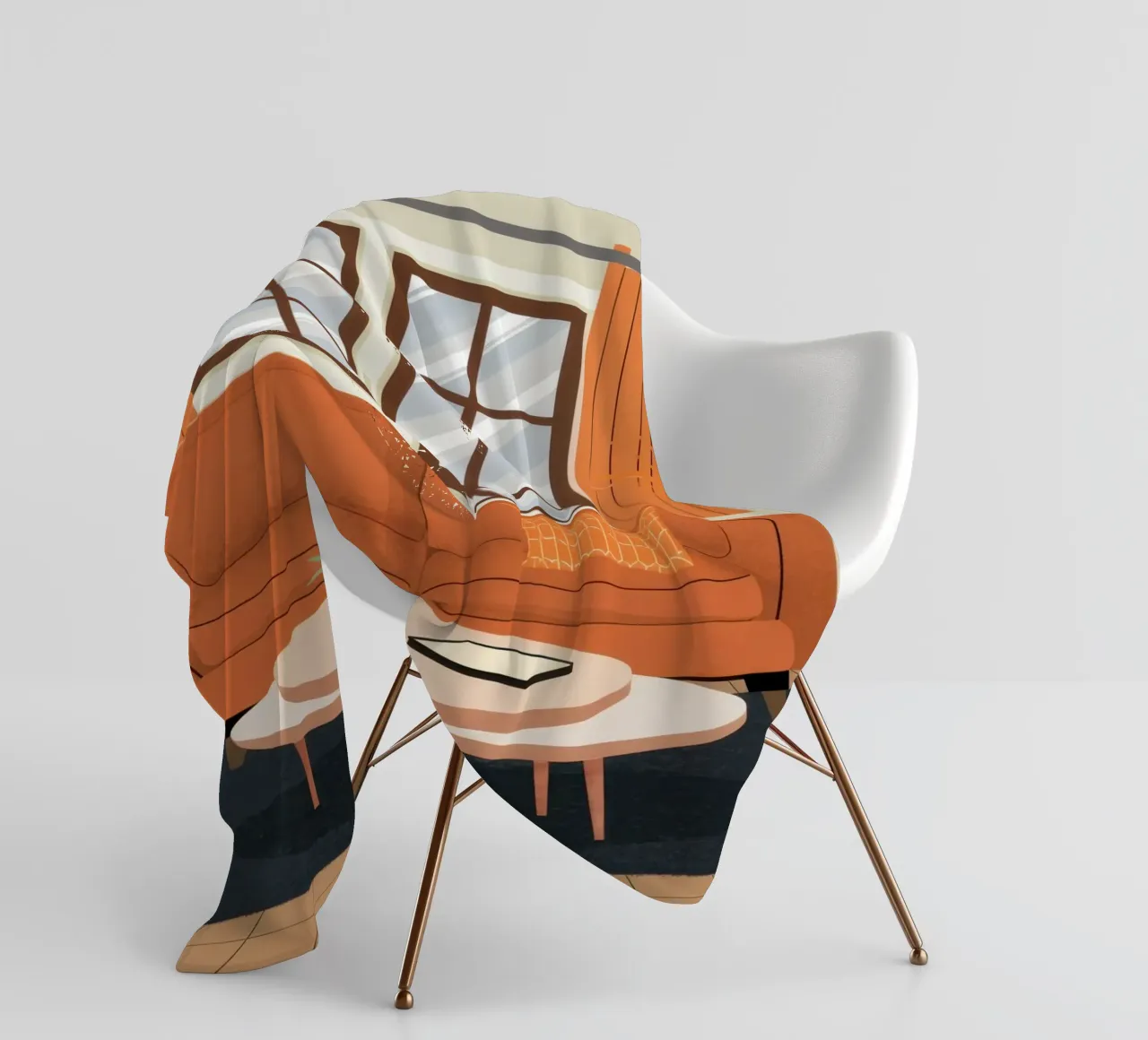 Divano illuminato dal sole Serenity coperta in pile da Hollow Years