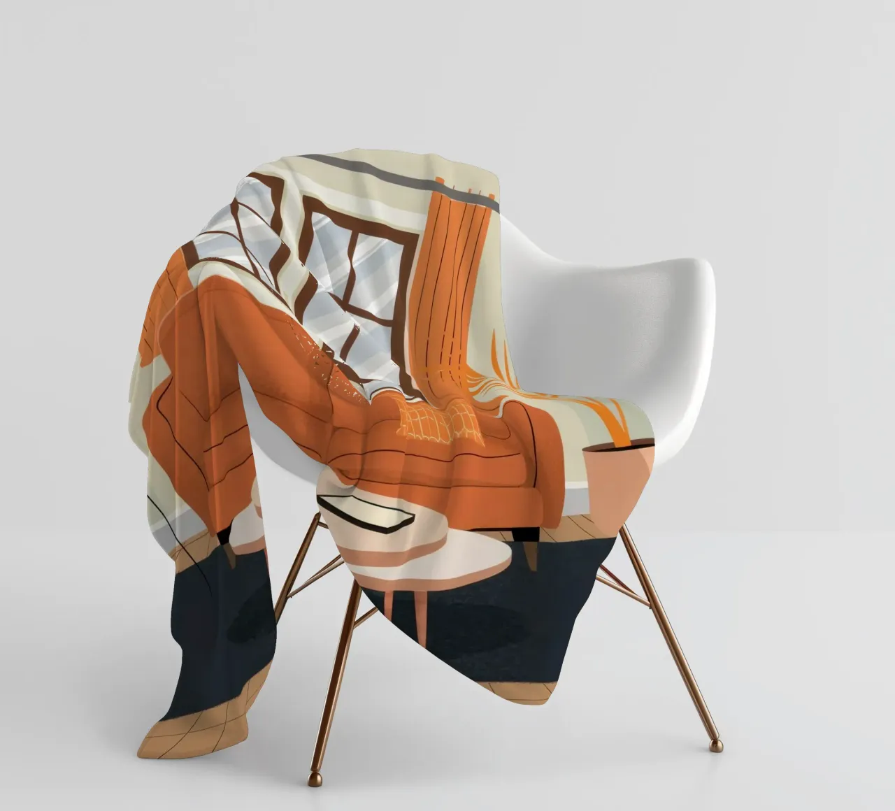 Divano illuminato dal sole Serenity coperta in pile da Hollow Years