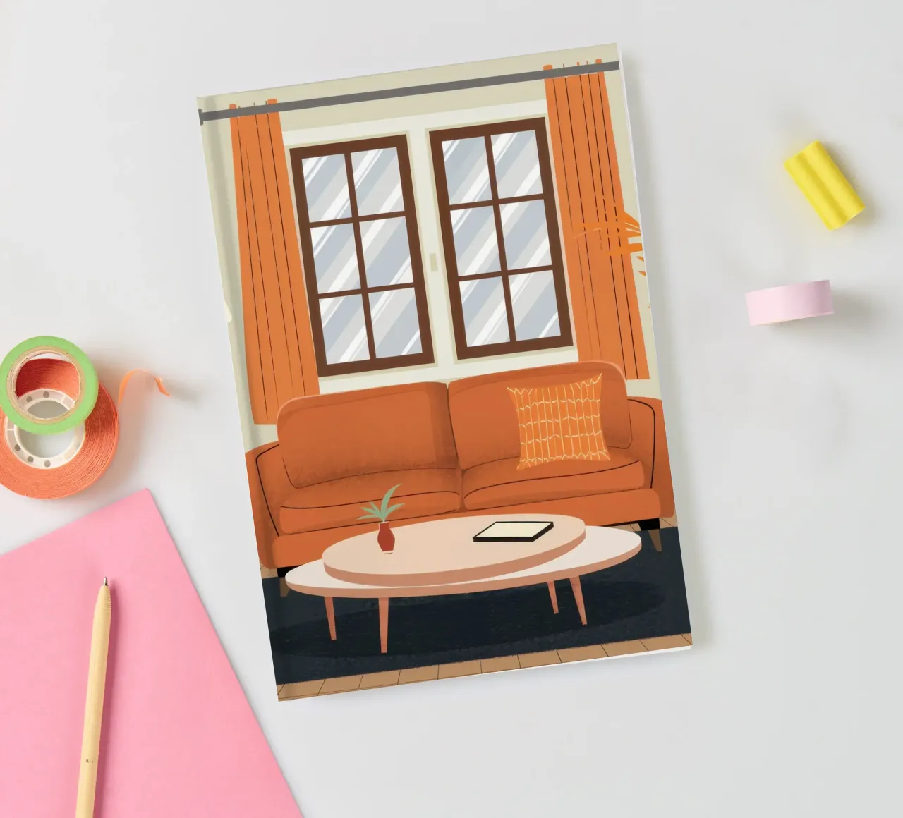 Sunlit Sofa Serenity notebook by Hollow Years