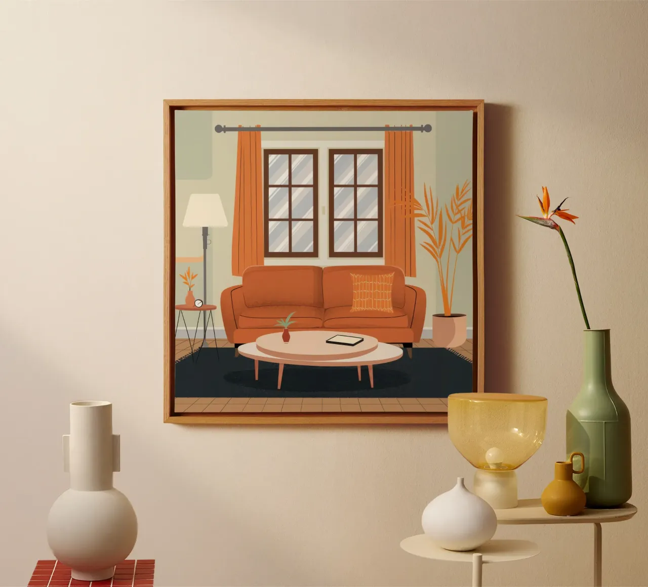 Sunlit Sofa Serenity canvas by Hollow Years