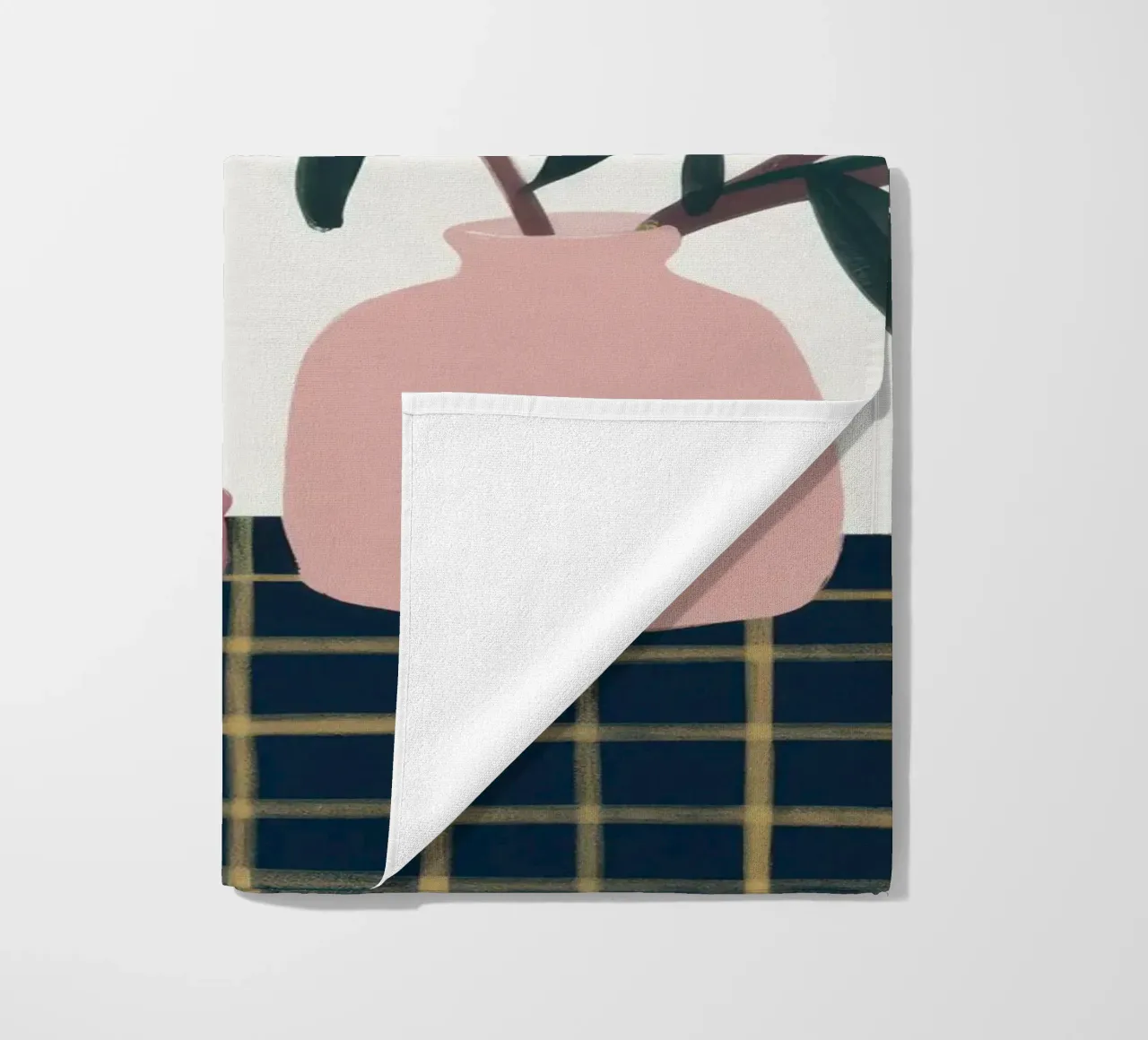 Vaso rosa Pila di libri telo mare da Hollow Years