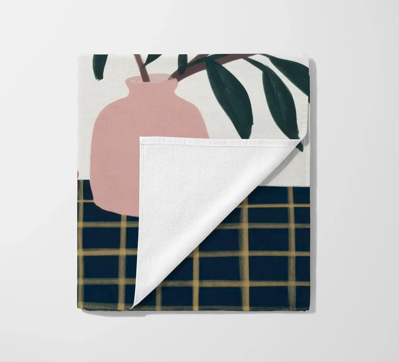 Vaso rosa Pila di libri telo mare da Hollow Years