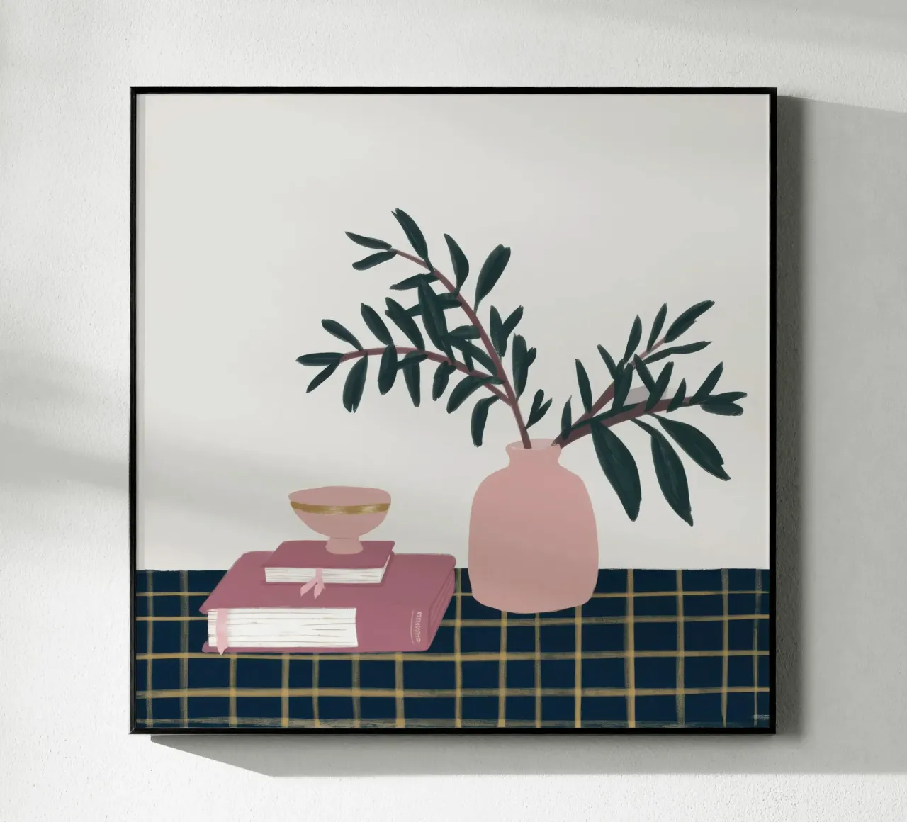 Vaso rosa Pila di libri plexiglass da Hollow Years