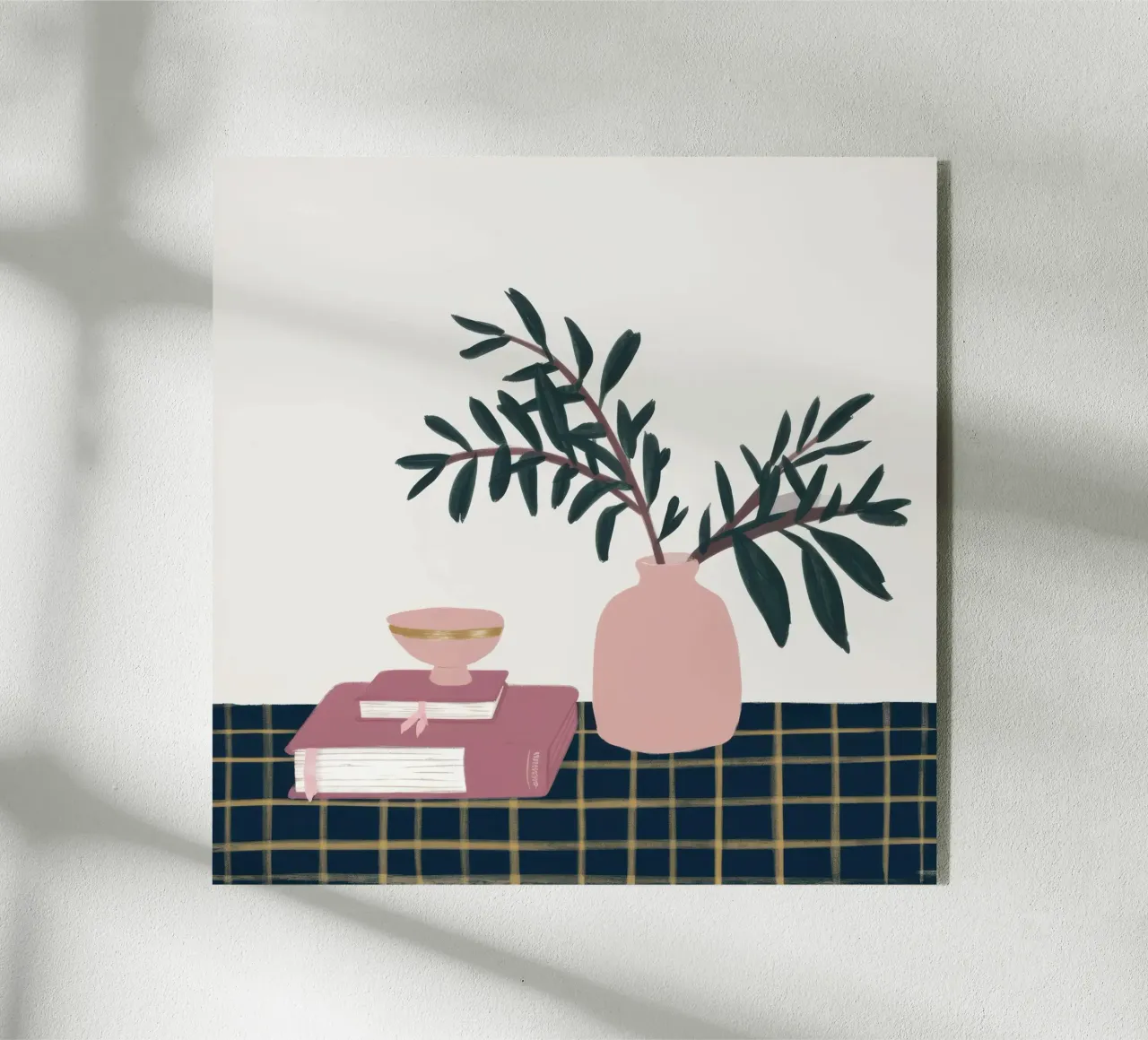 Vaso rosa Pila di libri plexiglass da Hollow Years