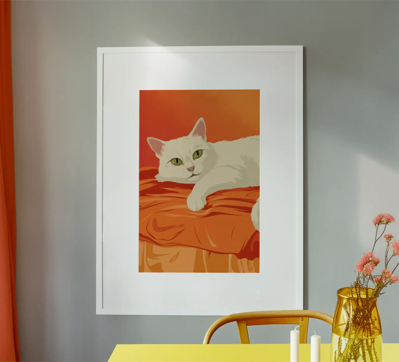 Letto di marmellata Bliss poster con telaio in alluminio da Mossy Pigment