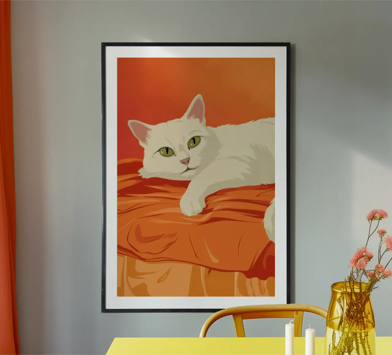 Letto di marmellata Bliss poster con telaio in alluminio da Mossy Pigment