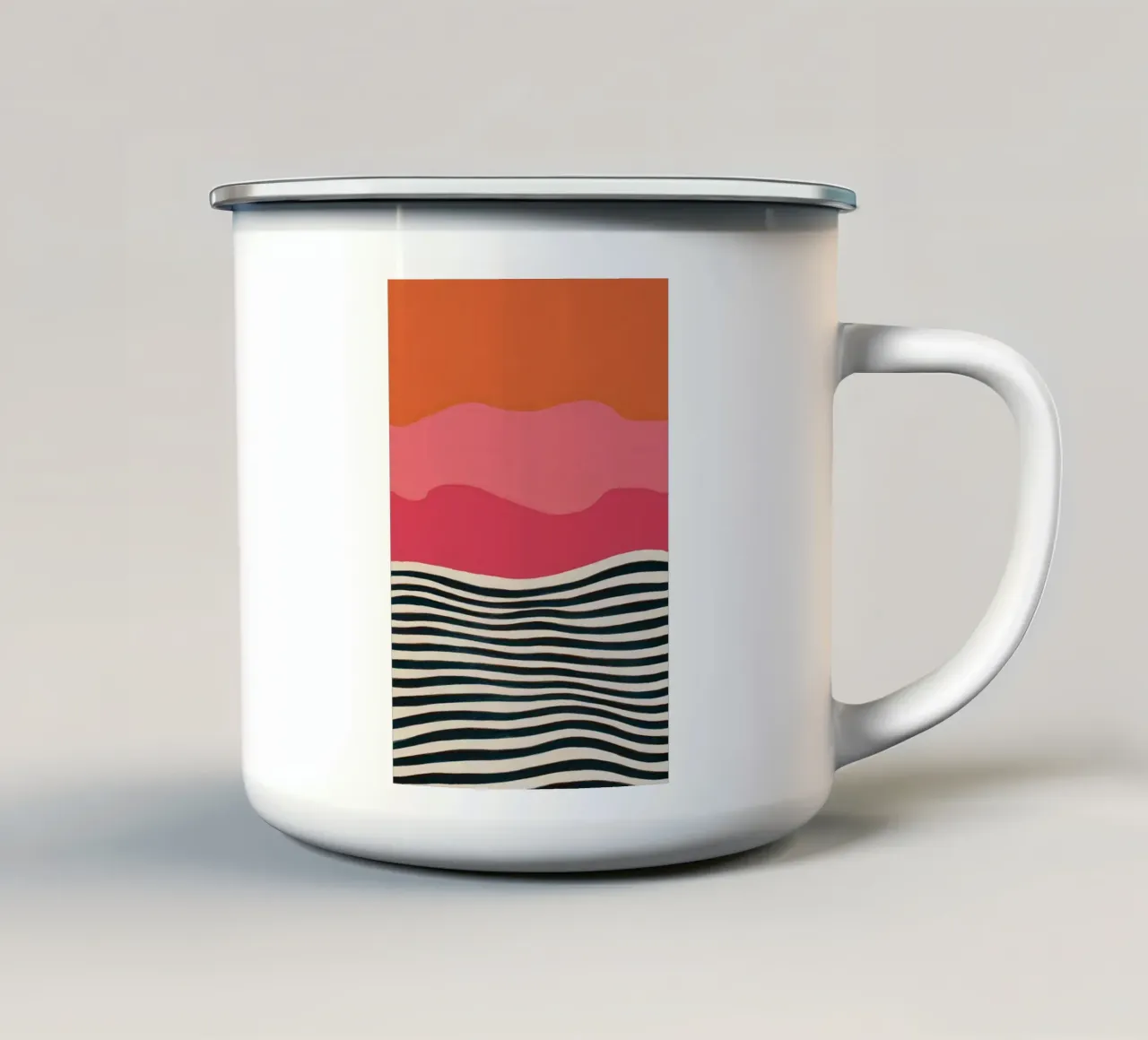 Onda monocromatica Horizon tazza in smalto da Mossy Pigment