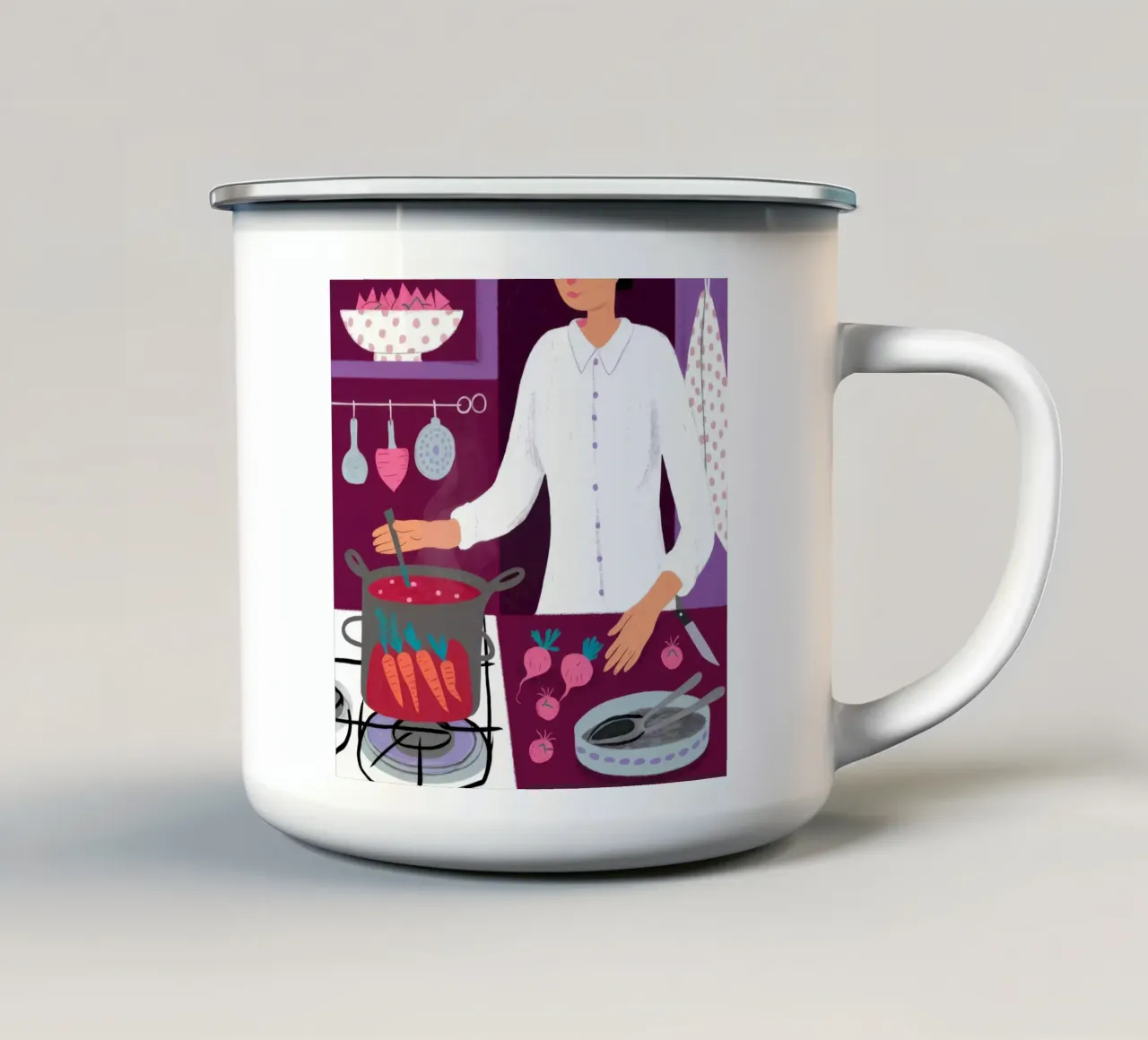 Creazione di una cucina gioiosa tazza in smalto da Hollow Years
