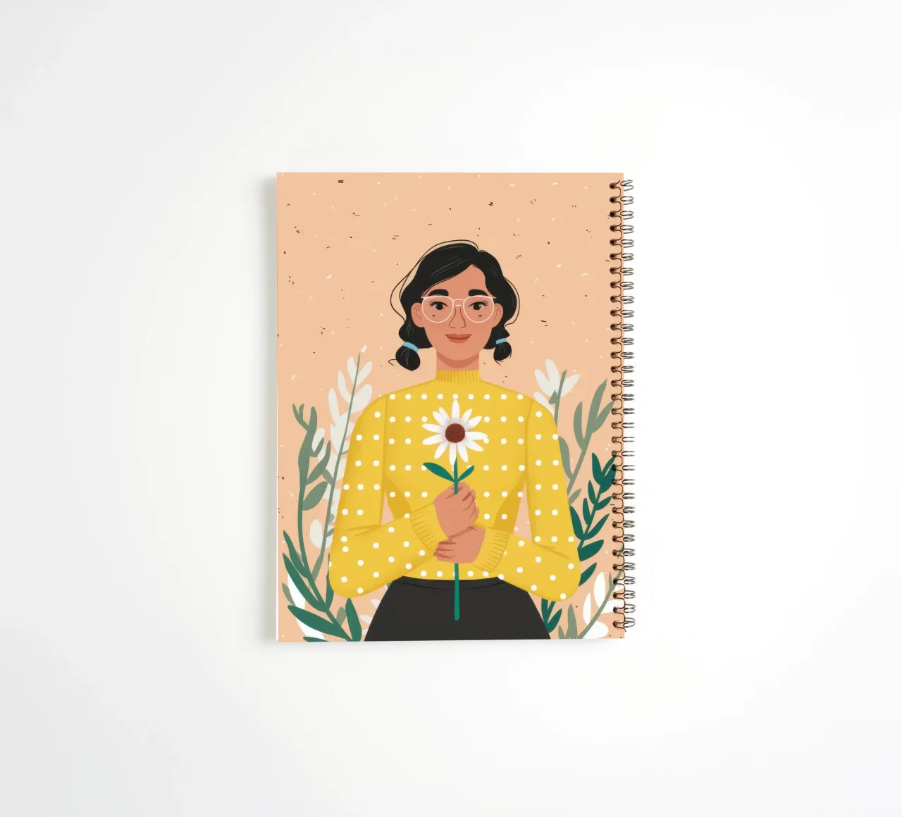 La marguerite à la main carnet à spirale de Hollow Years