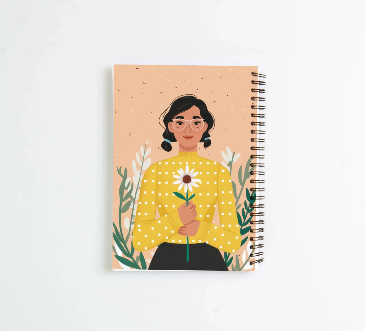 La marguerite à la main carnet à spirale de Hollow Years