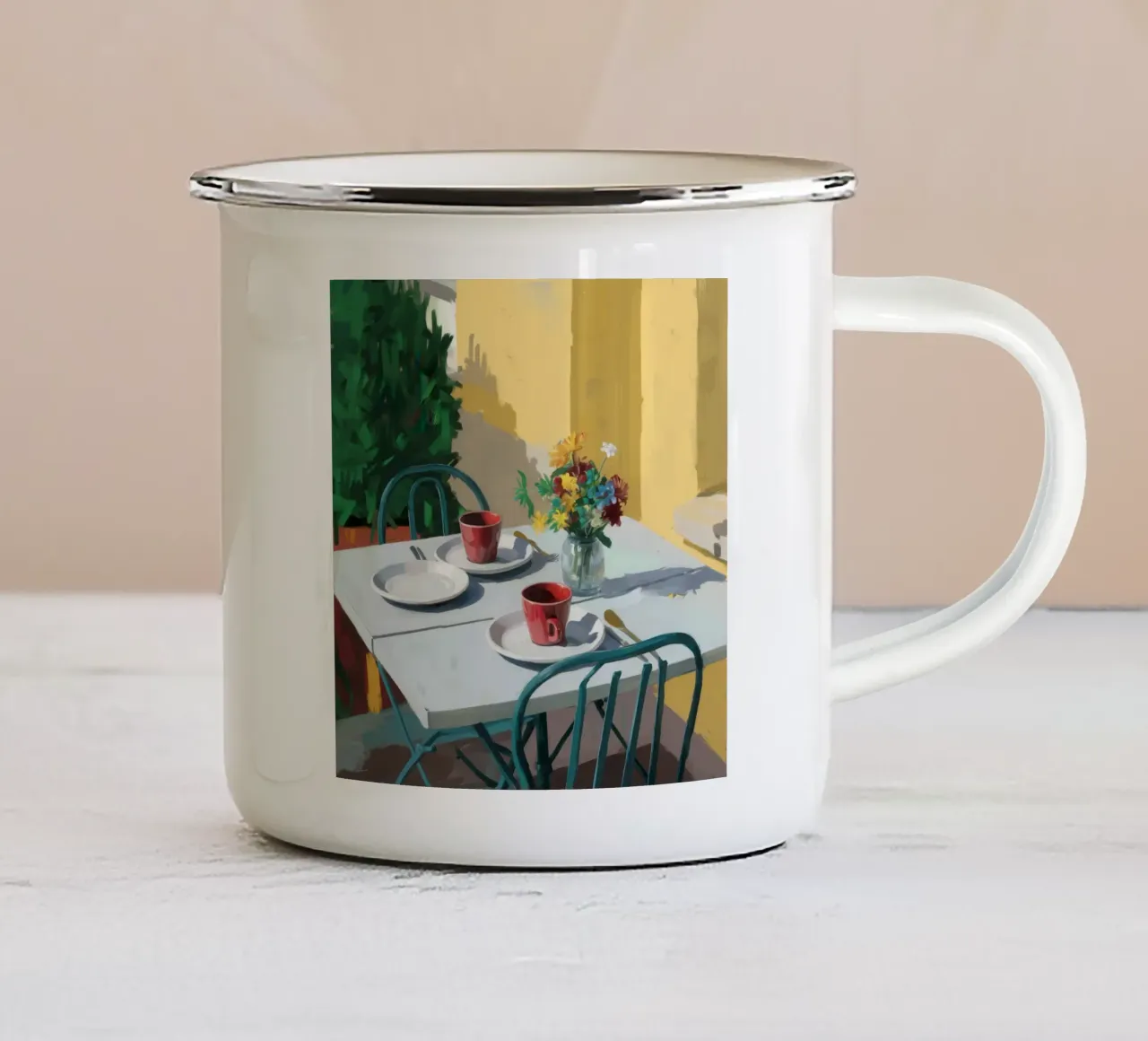 Tavola all'aperto Immobile tazza in smalto da Hollow Years