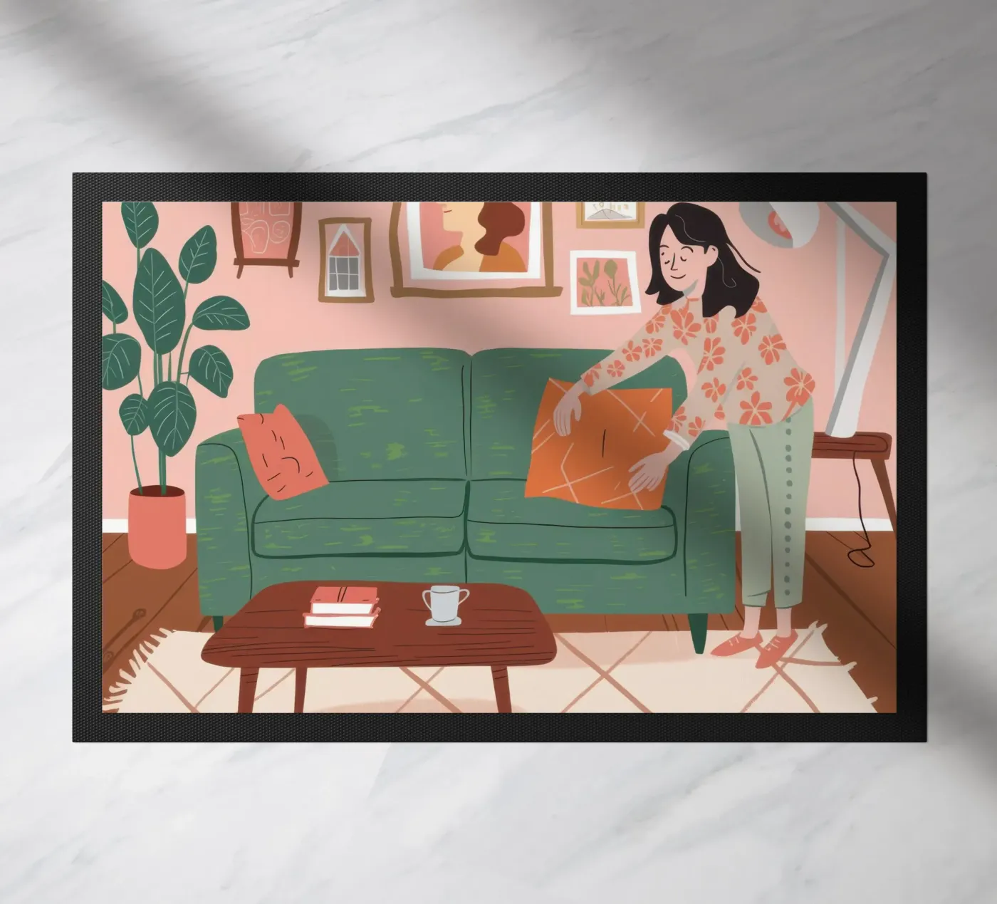 Canapé vert Lecture paillasson de Hollow Years