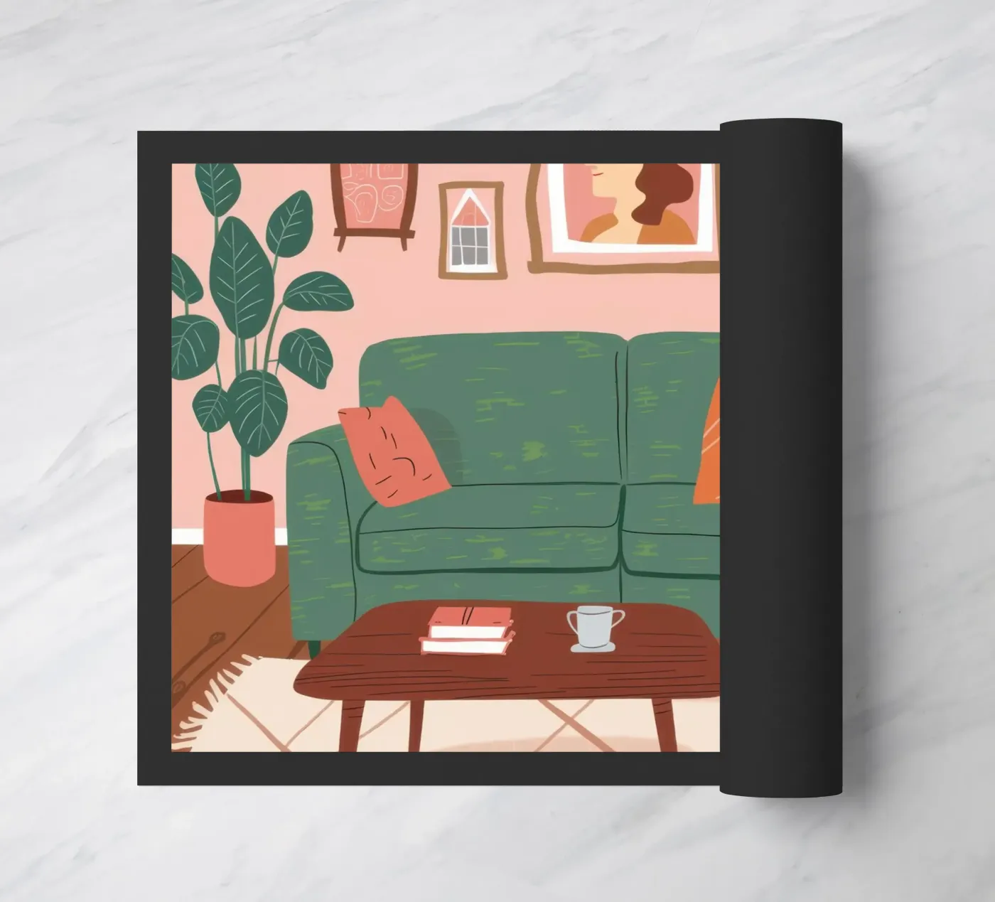 Canapé vert Lecture paillasson de Hollow Years