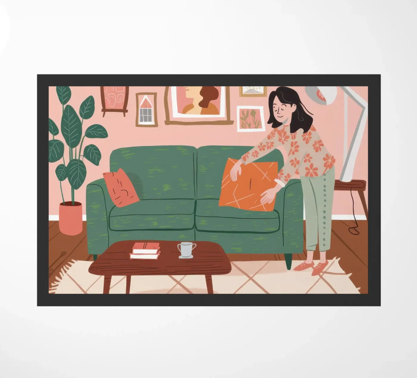 Canapé vert Lecture paillasson de Hollow Years