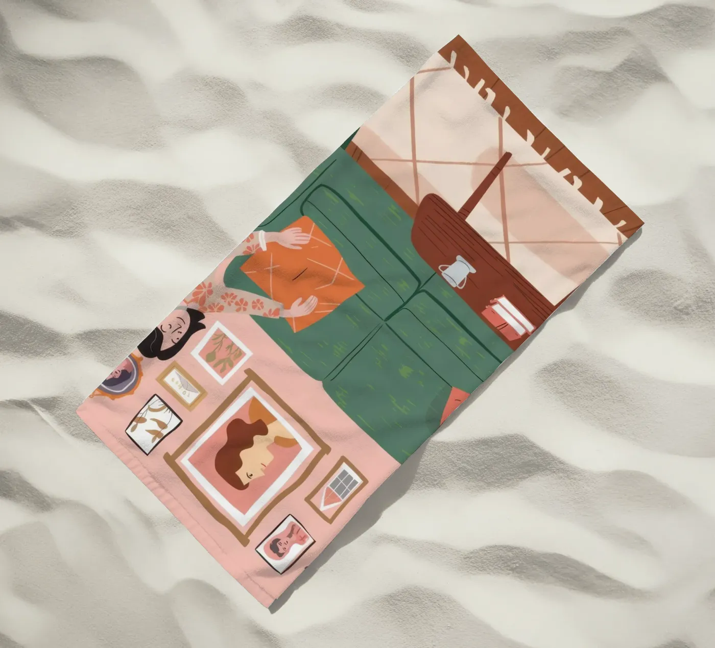 Canapé vert Lecture serviette de plage de Hollow Years