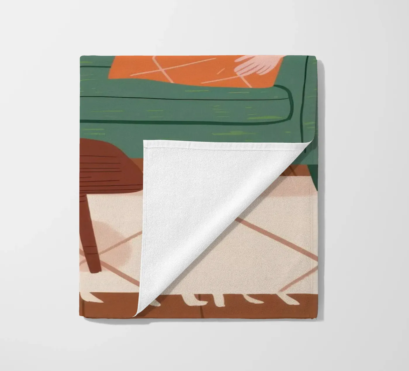 Canapé vert Lecture serviette de plage de Hollow Years