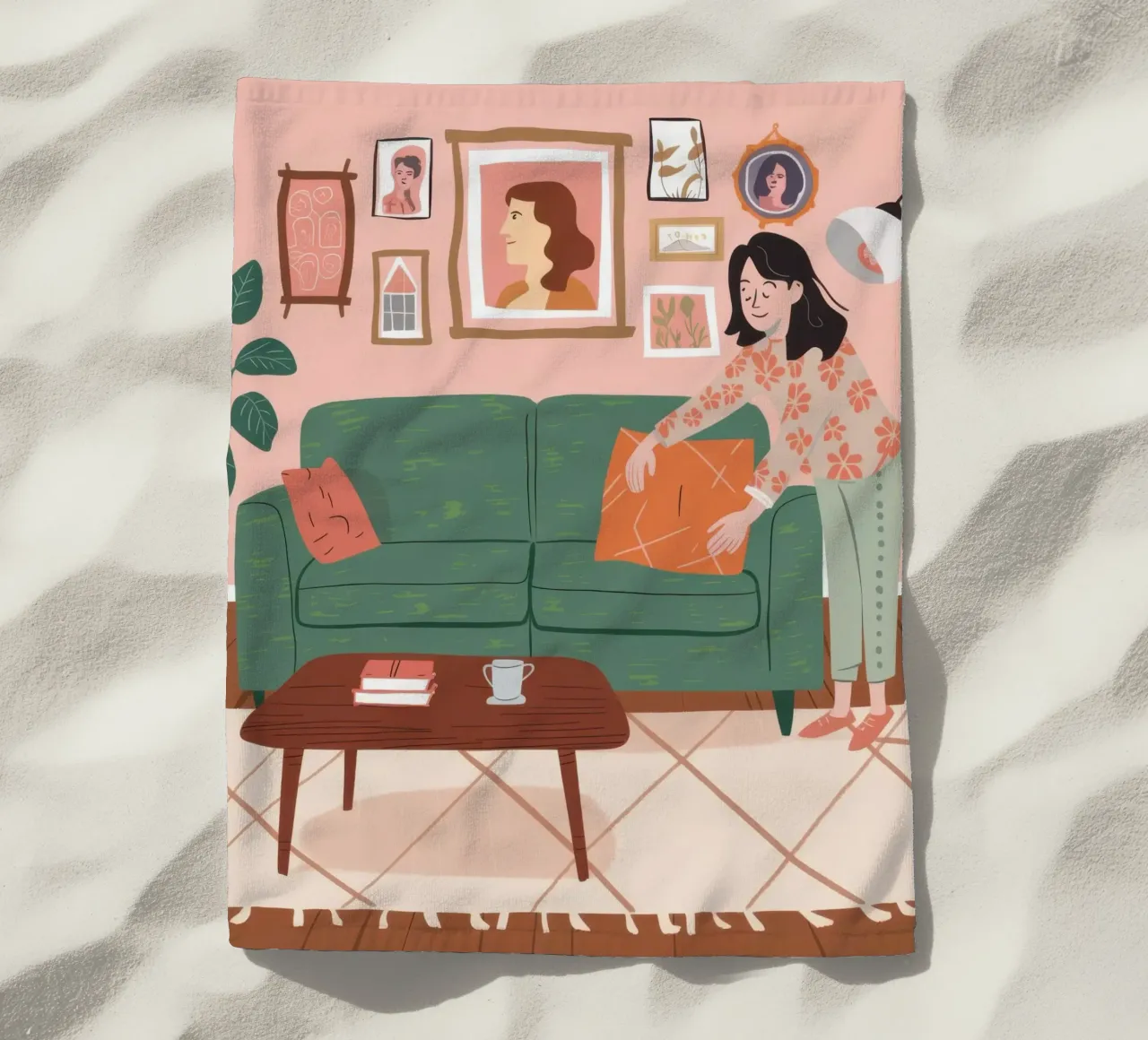 Divano verde Lettura telo mare da Hollow Years