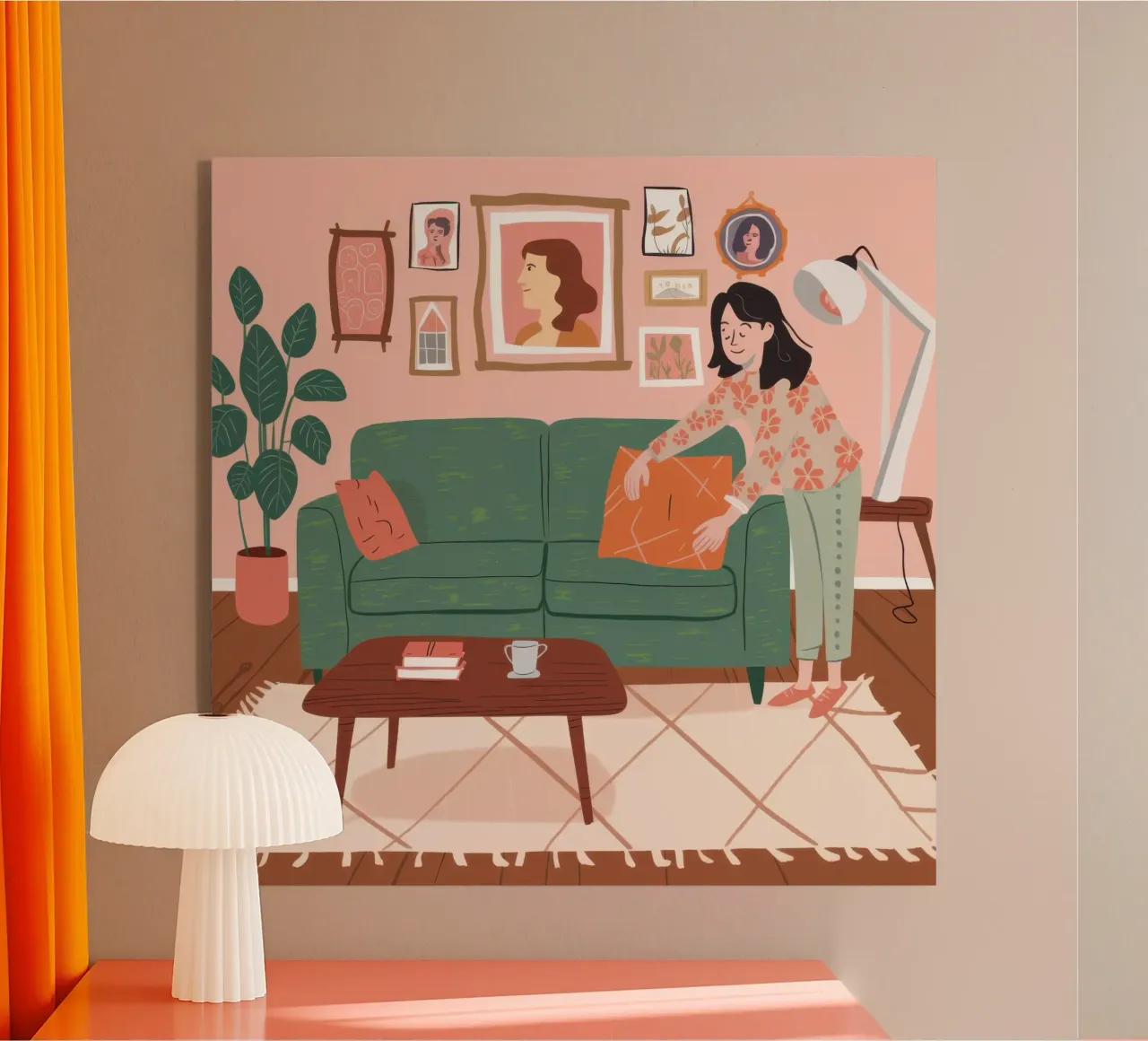 Green Sofa Reading plexiglass da Hollow Years