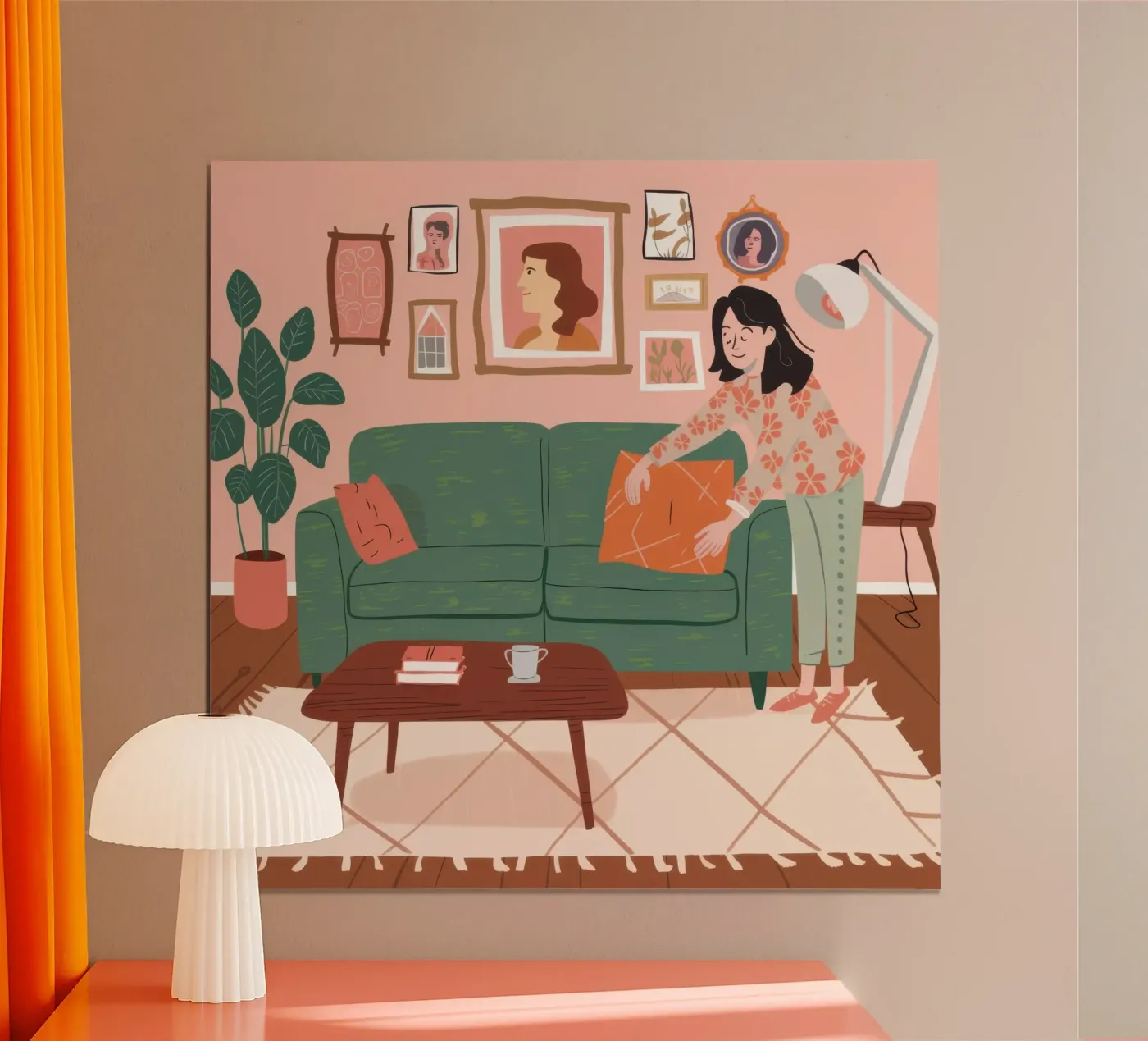 Green Sofa Reading poster de Hollow Years
