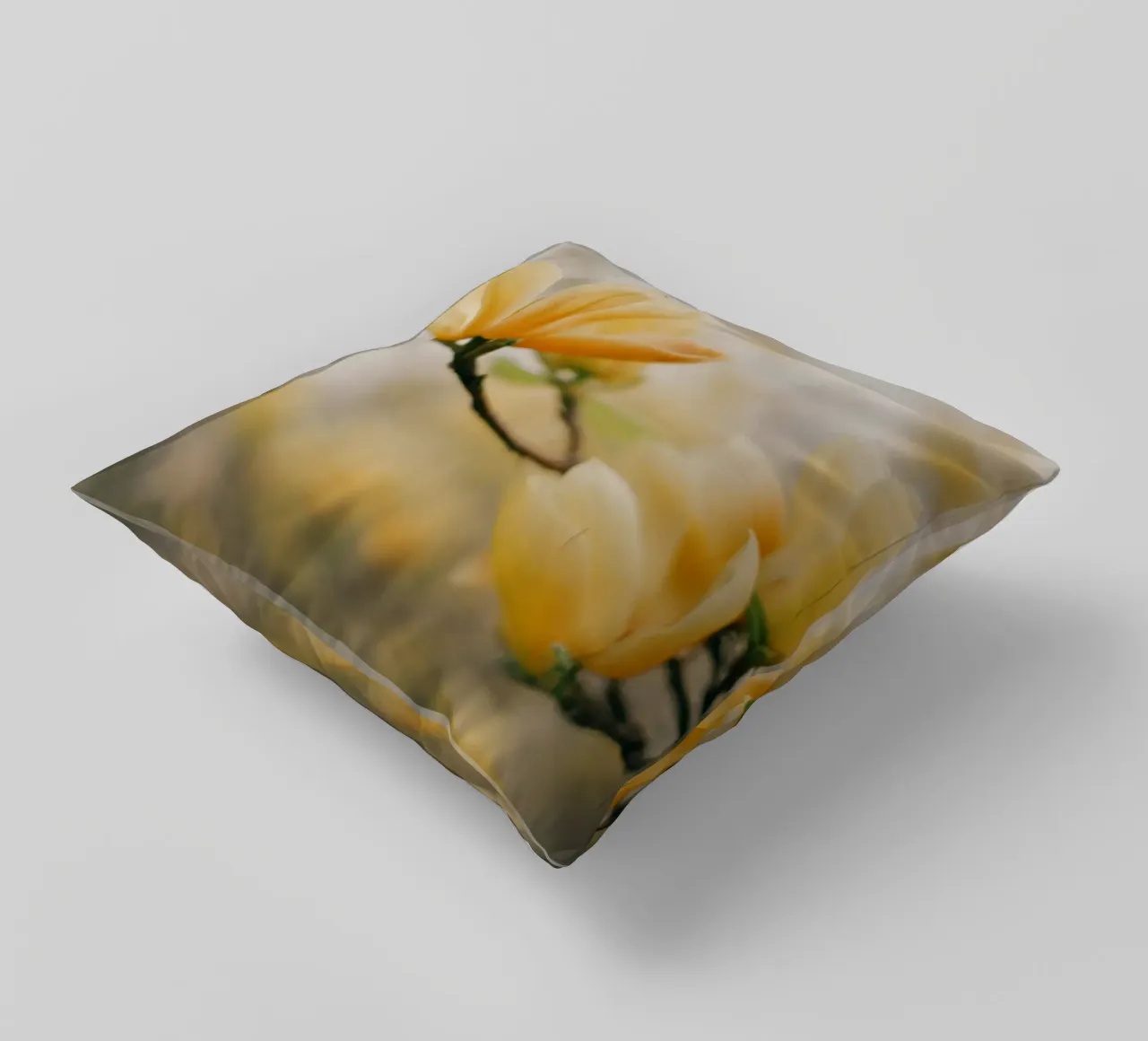 fiori gialli magnolia cuscino da Earthly Visions