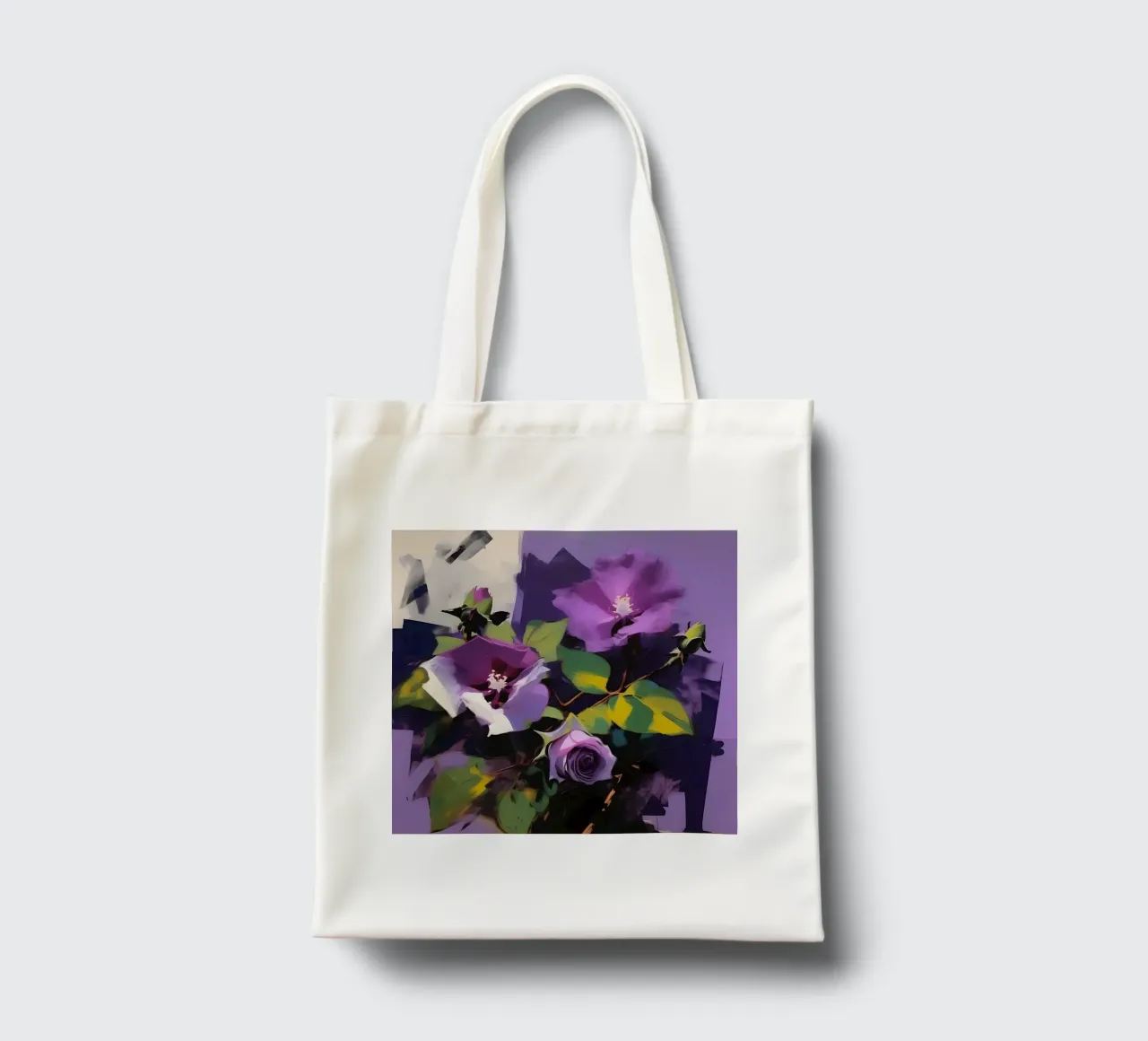 Fiori_viola_1 borsa in juta da Farb- und Blütenzauber by LK