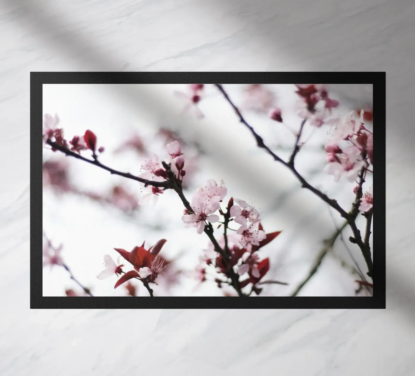 cherry blossoms spring doormat by Earthly Visions