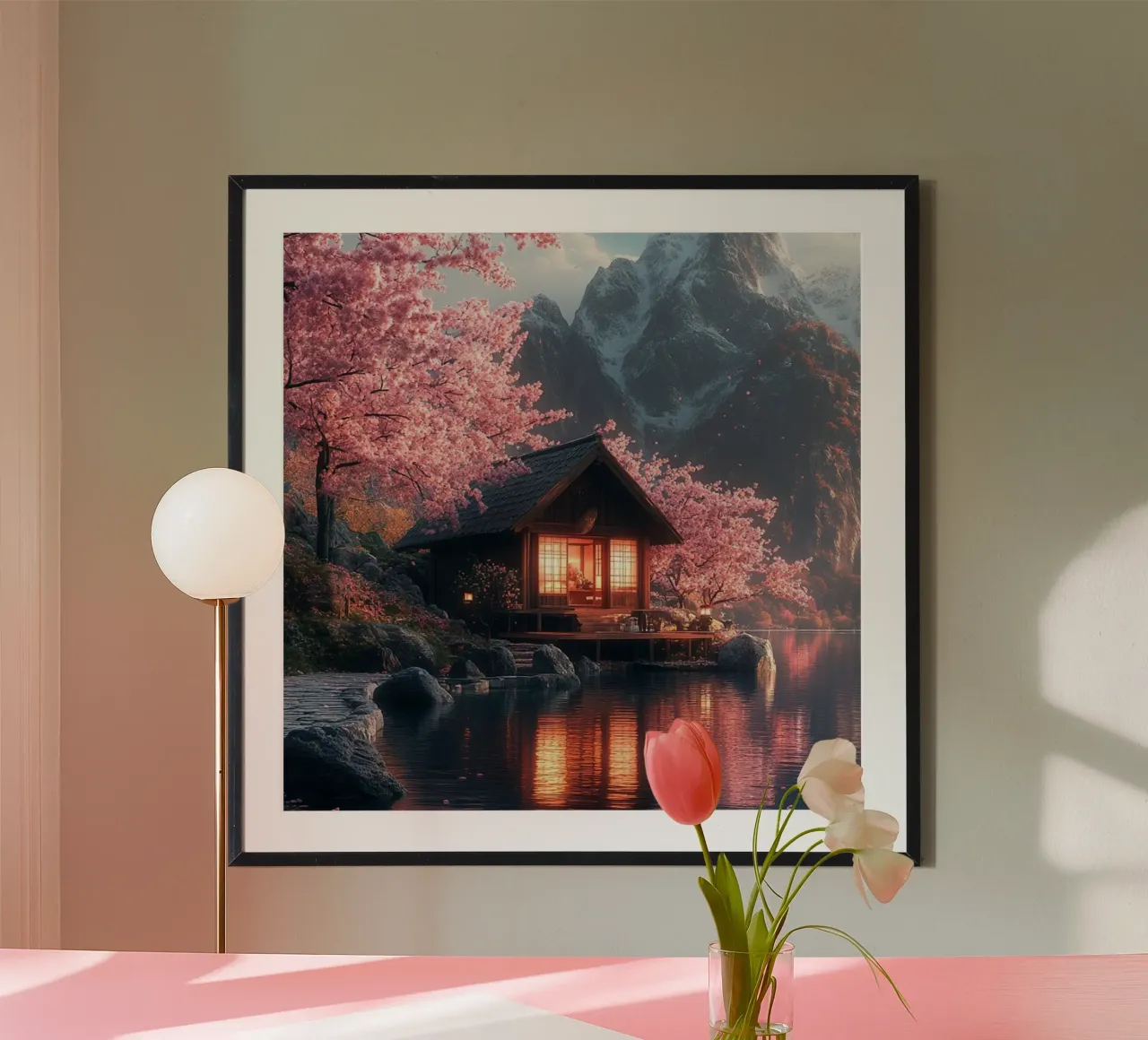 Essenza del Giappone poster con telaio in plastica da Wanderlust Vibes