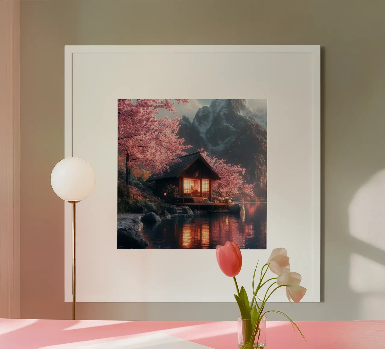 Essenza del Giappone poster con telaio in plastica da Wanderlust Vibes