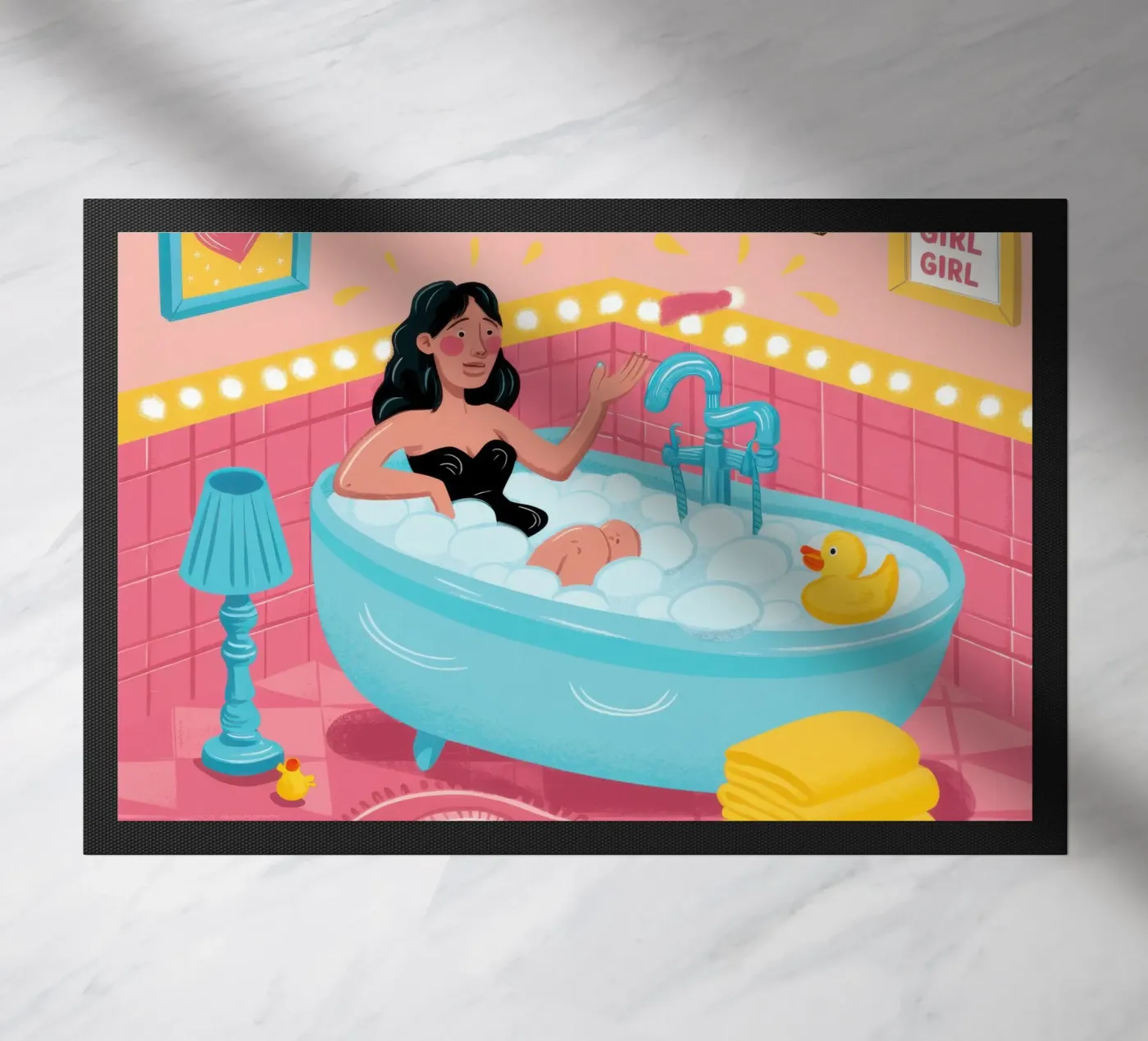 Bubble Bath Bliss doormat by Hollow Years