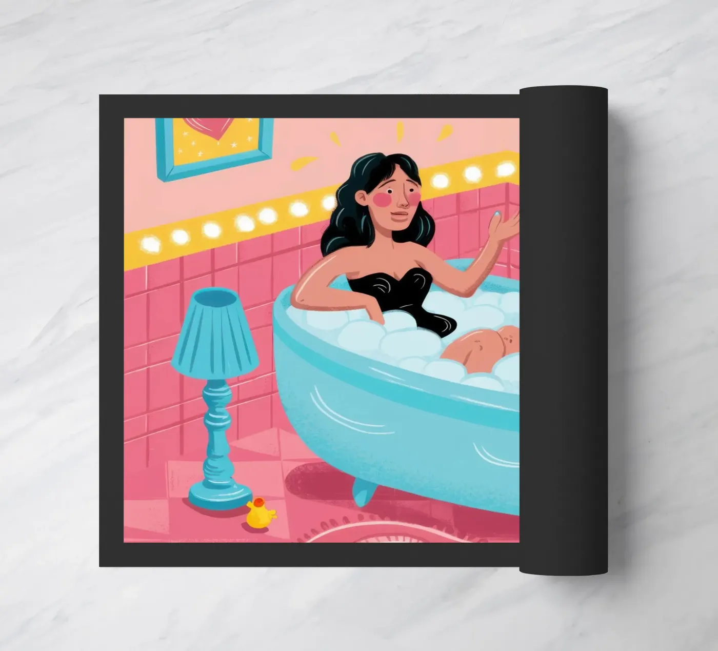 Bubble Bath Bliss doormat by Hollow Years