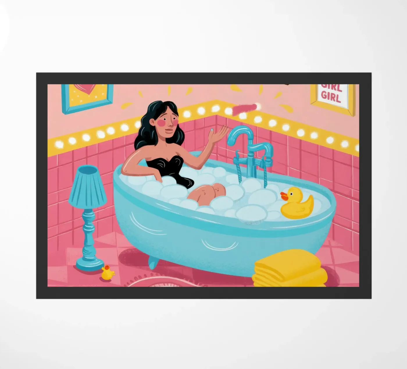 Bubble Bath Bliss doormat by Hollow Years