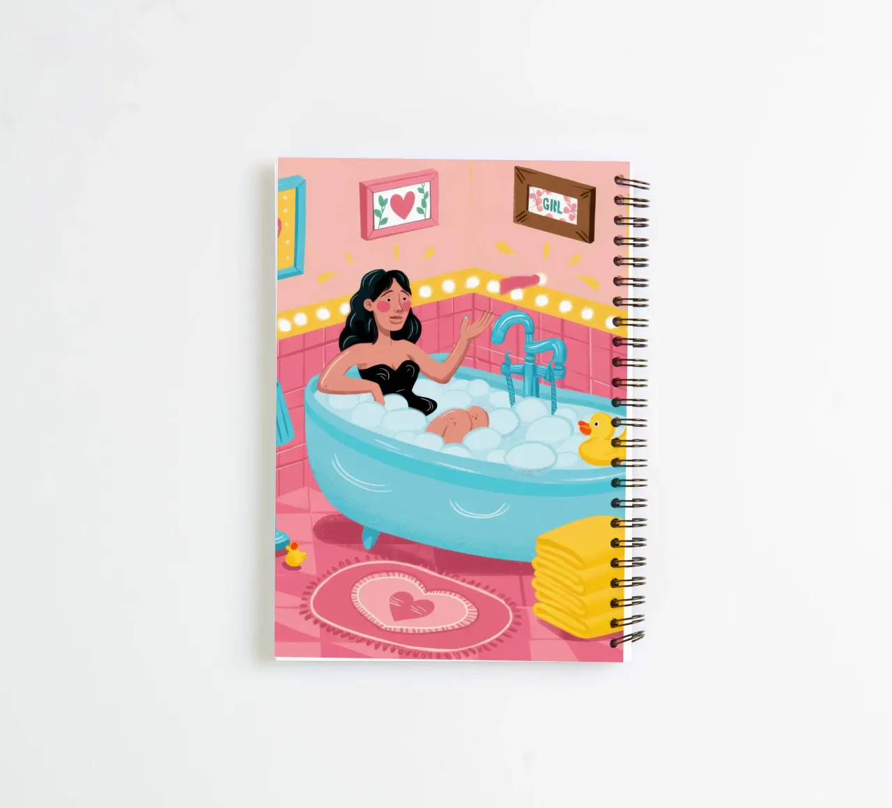 Bubble Bath Bliss spiral notebook by Hollow Years