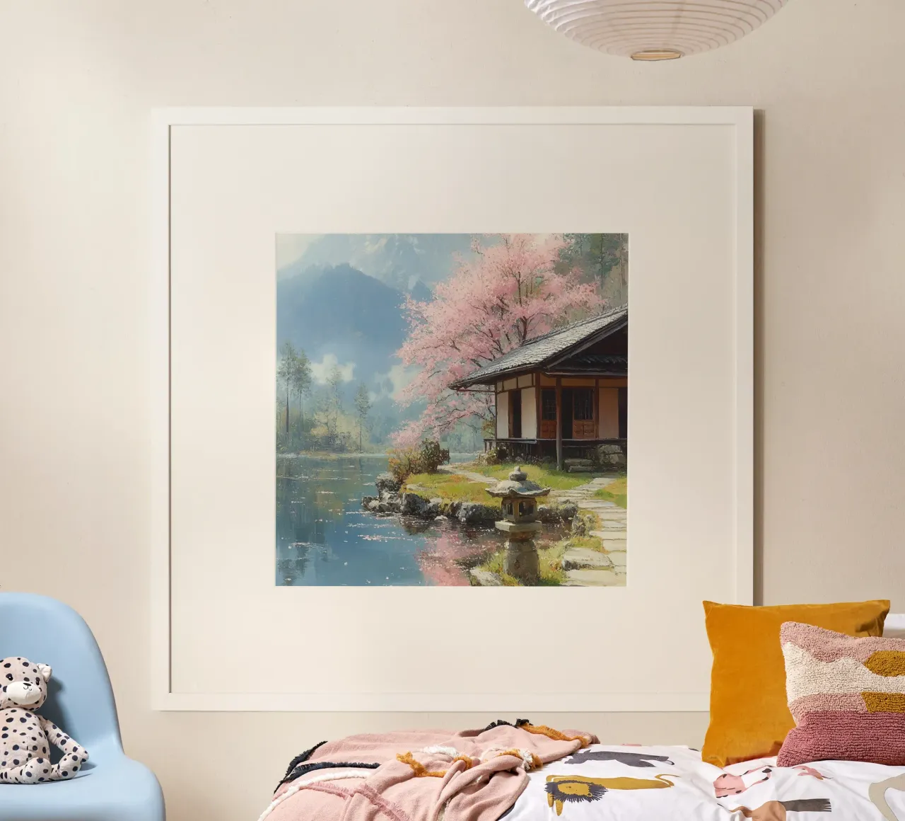Essenza del Giappone poster con telaio in alluminio da Wanderlust Vibes