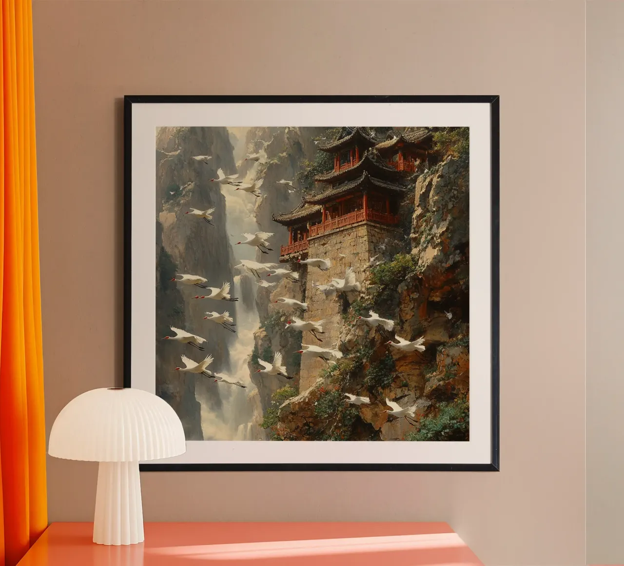 Giappone Essenza poster con telaio in legno da Wanderlust Vibes