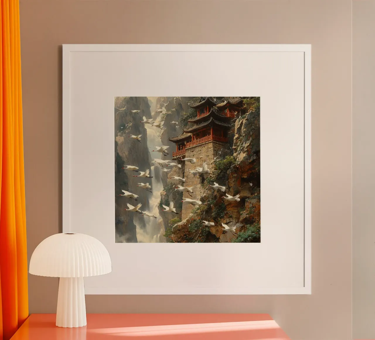 Giappone Essenza poster con telaio in legno da Wanderlust Vibes