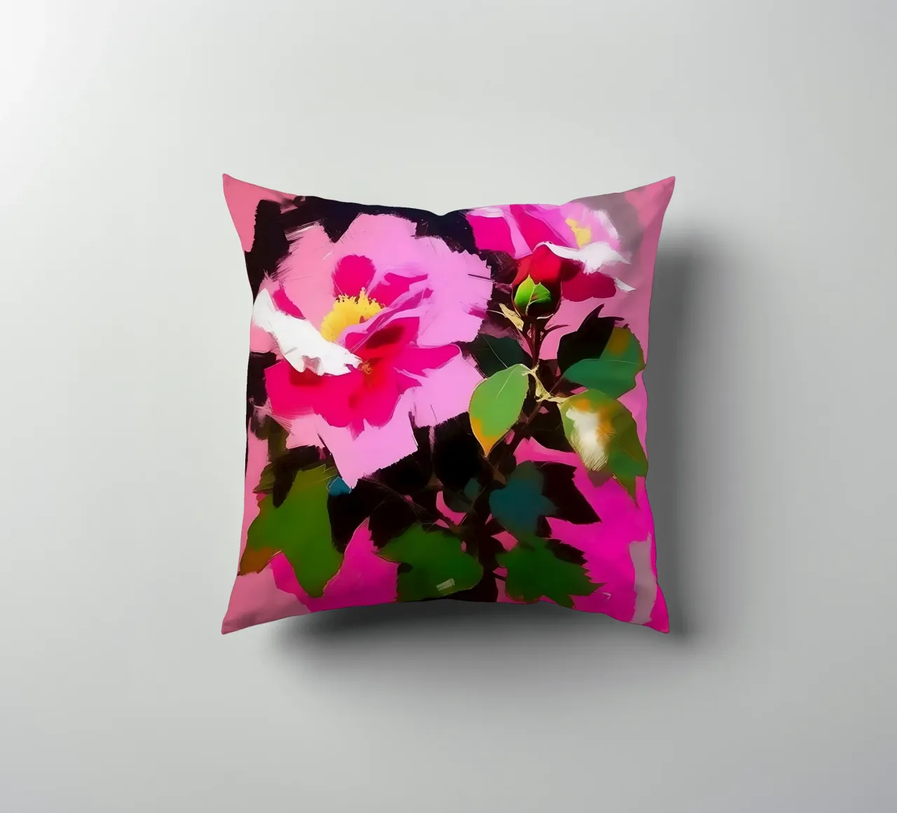 Blumen_rosa_1 cuscino da Farb- und Blütenzauber by LK