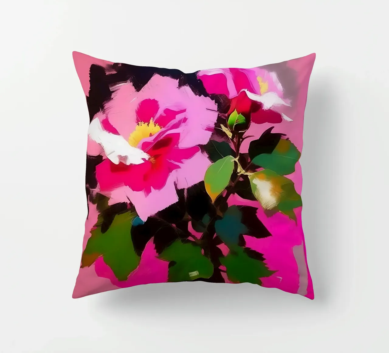 Blumen_rosa_1 cuscino da Farb- und Blütenzauber by LK