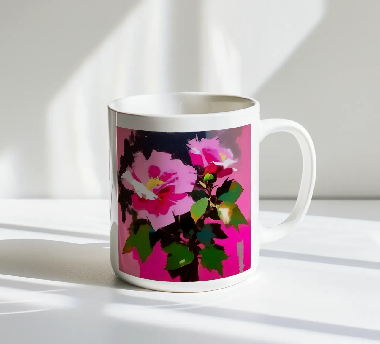 Blumen_rosa_1 tazza in ceramica da Farb- und Blütenzauber by LK