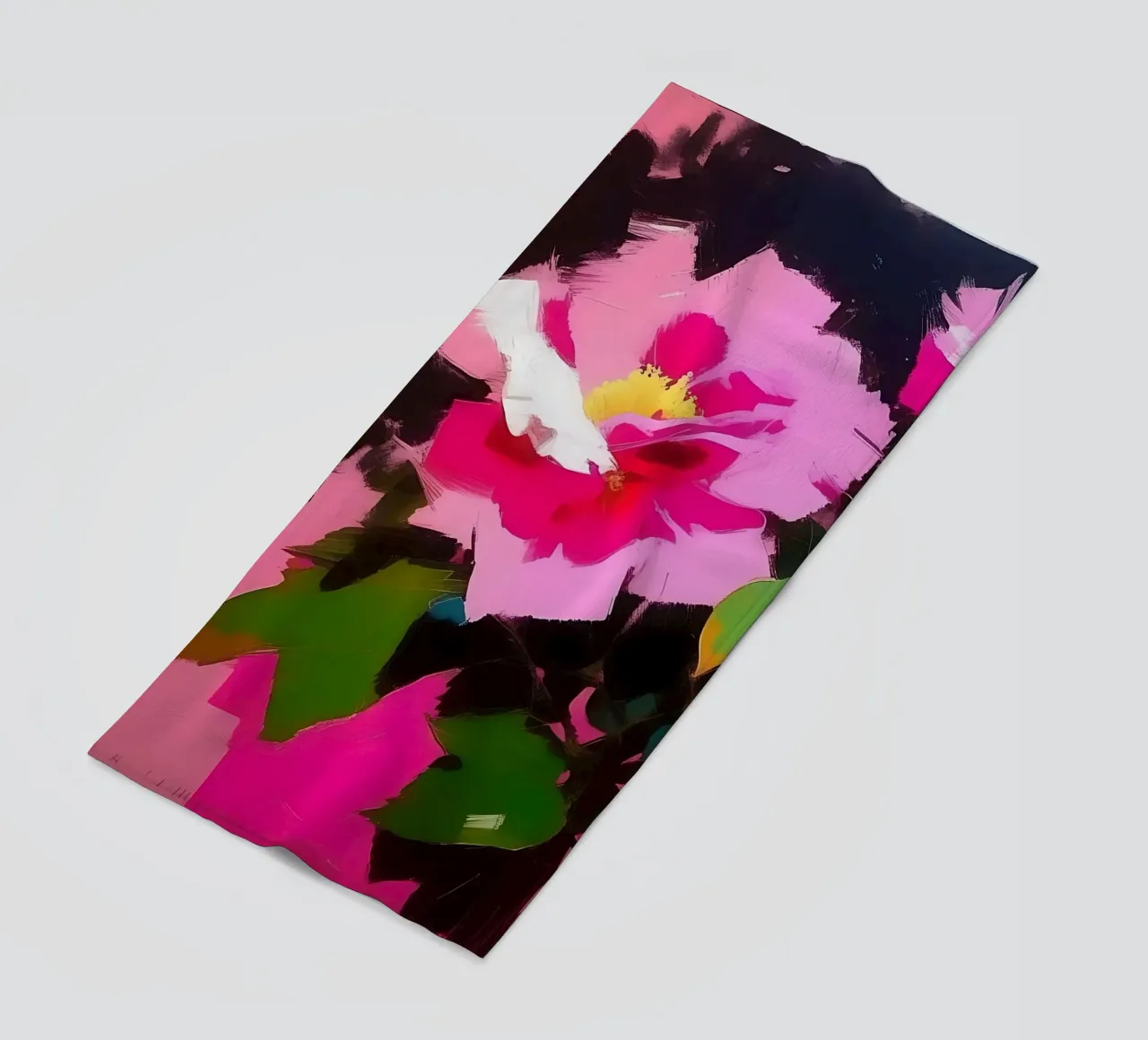 Blumen_rosa_1 strandhanddoek van Farb- und Blütenzauber by LK