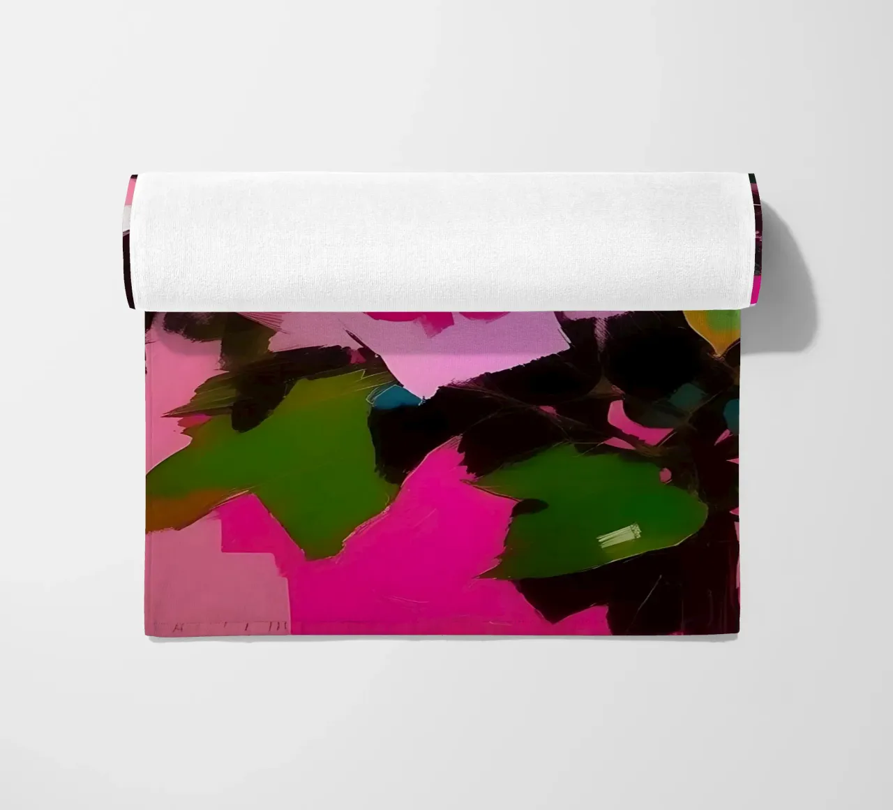 Blumen_rosa_1 strandhanddoek van Farb- und Blütenzauber by LK