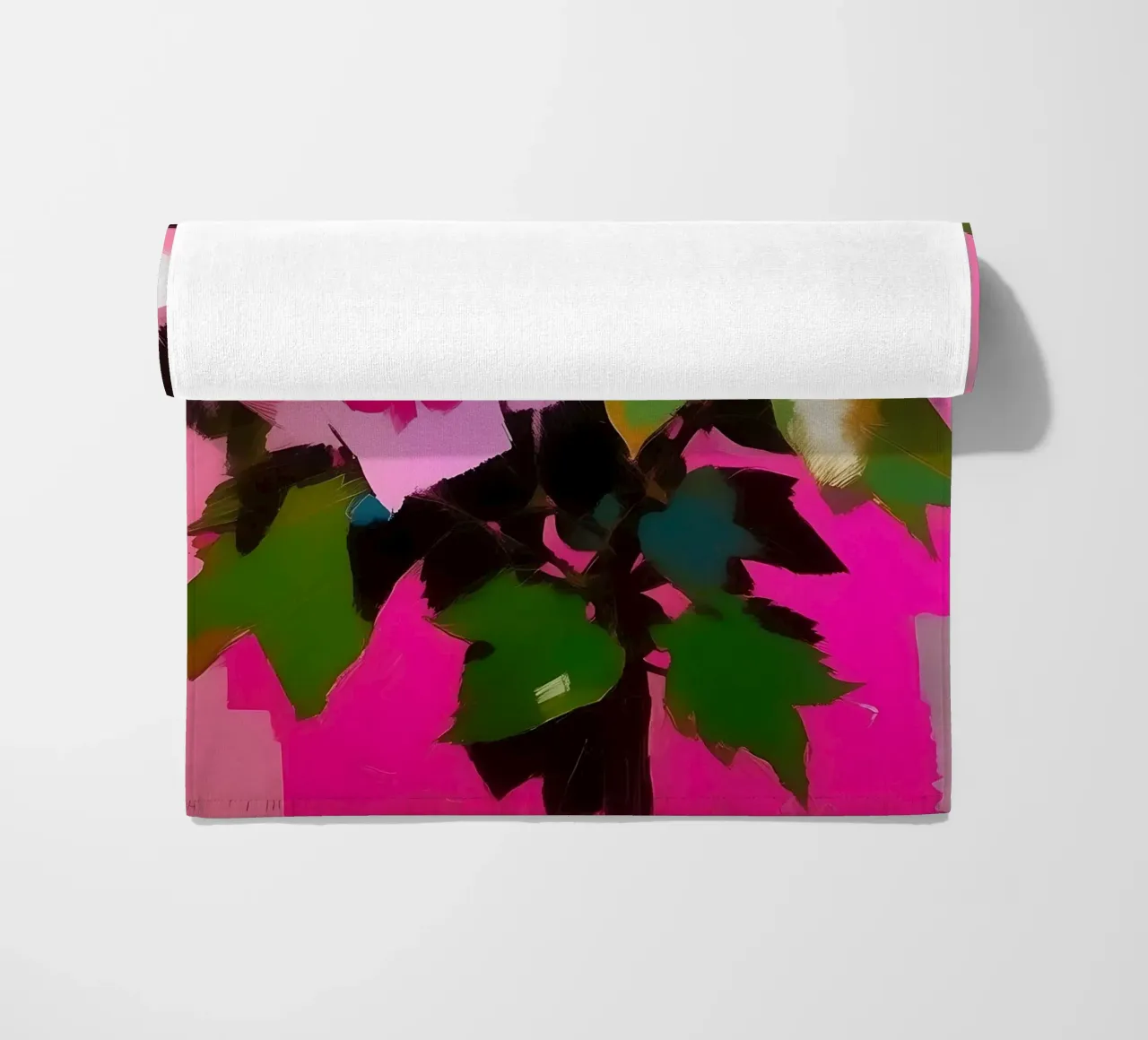 Blumen_rosa_1 strandhanddoek van Farb- und Blütenzauber by LK